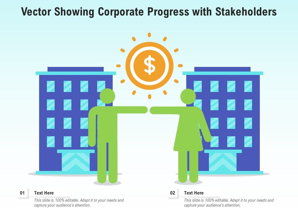 Vector_Showing_Corporate_Progress_With_Stakeholders_Ppt_PowerPoint_Presentation_Gallery_Outfit_PDF_Slide_1.jpg