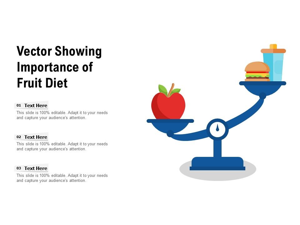 Vector Showing Importance Of Fruit Diet Ppt PowerPoint Presentation