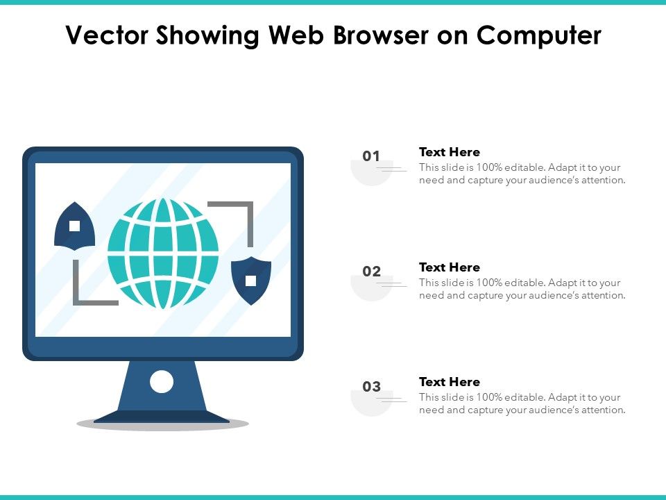 Vector Showing Web Browser On Computer Ppt PowerPoint Presentation File ...