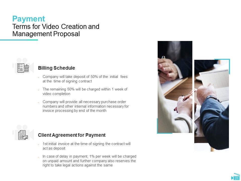 Video Development And Administration Proposal Ppt PowerPoint Presentation Complete Deck With Slides Slide21