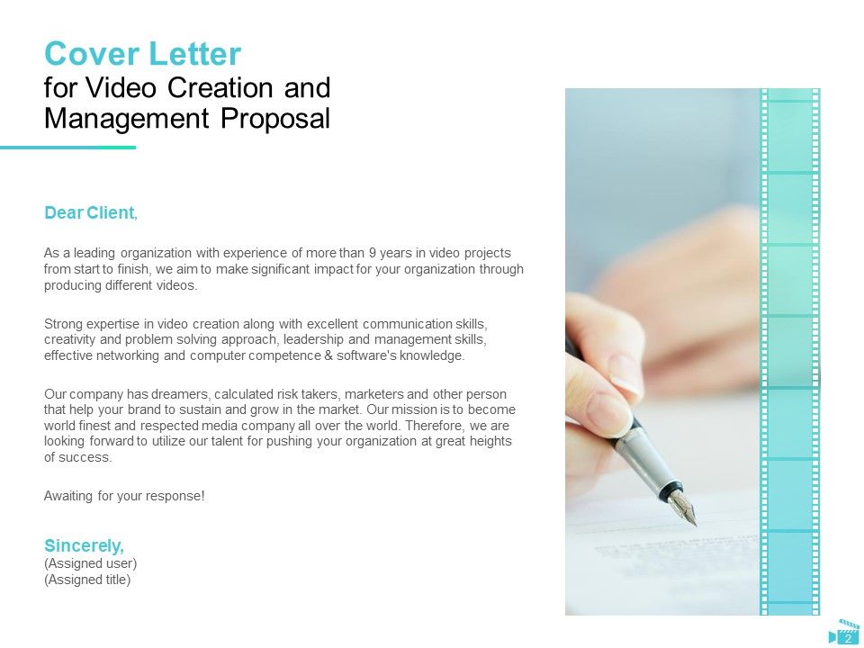 Video Development And Administration Proposal Ppt PowerPoint Presentation Complete Deck With Slides Slide02