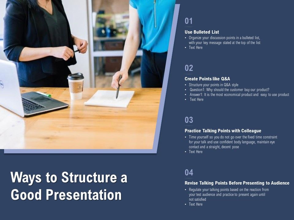 Ways To Structure A Good Presentation Ppt PowerPoint Presentation