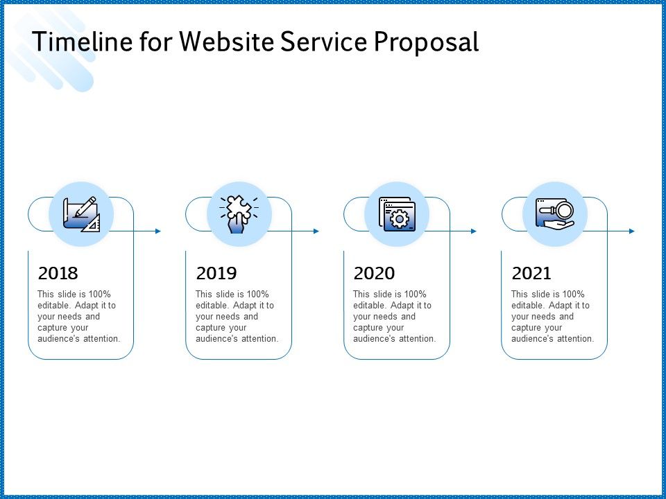 Web Design Template Timeline For Website Service Proposal Infographics PDF