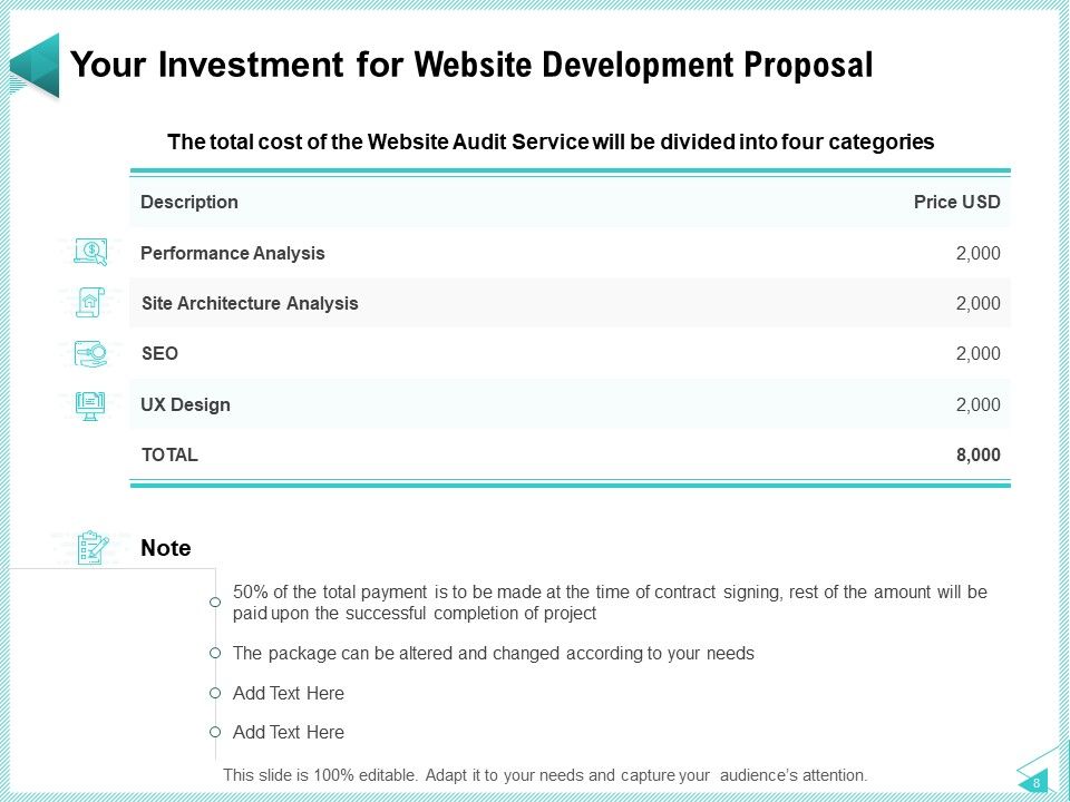 Web Development IT And Design Proposal Templates Ppt PowerPoint Presentation Complete Deck With Slides Slide08