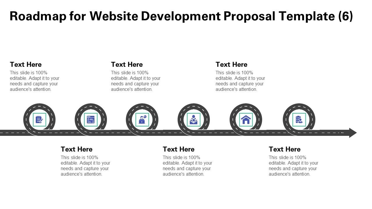Web Redesign Roadmap For Website Design Proposal Template Six Stage Process