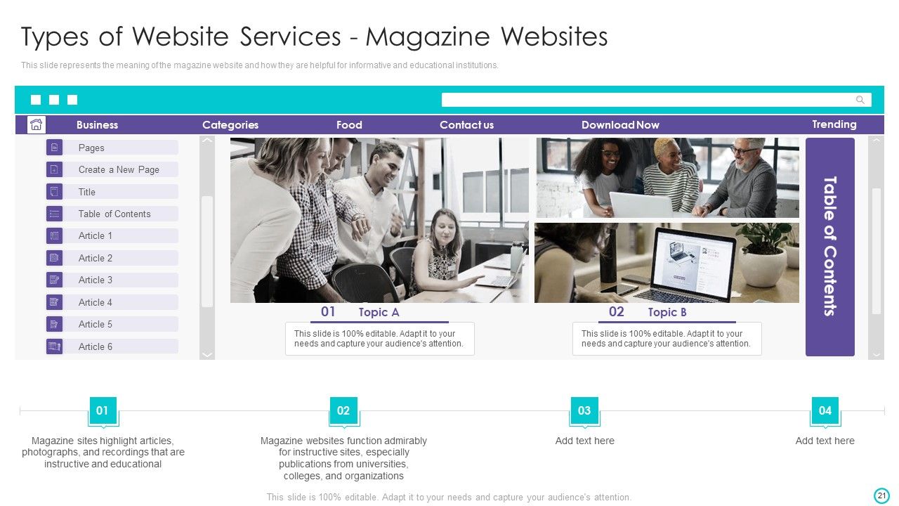 Website Designing And Development Service Ppt PowerPoint Presentation Complete Deck With Slides Slide21