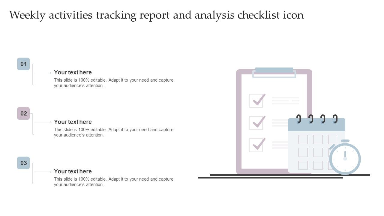 Weekly_Activities_Tracking_Report_And_Analysis_Checklist_Icon_Graphics_PDF_Slide_1.jpg