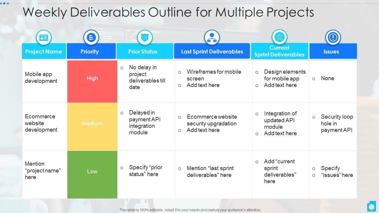 Weekly_Deliverables_Outline_For_Multiple_Projects_Icons_PDF_Slide_1.jpg