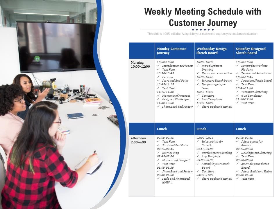 Weekly_Meeting_Schedule_With_Customer_Journey_Ppt_PowerPoint_Presentation_Icon_Diagrams_PDF_Slide_1.jpg