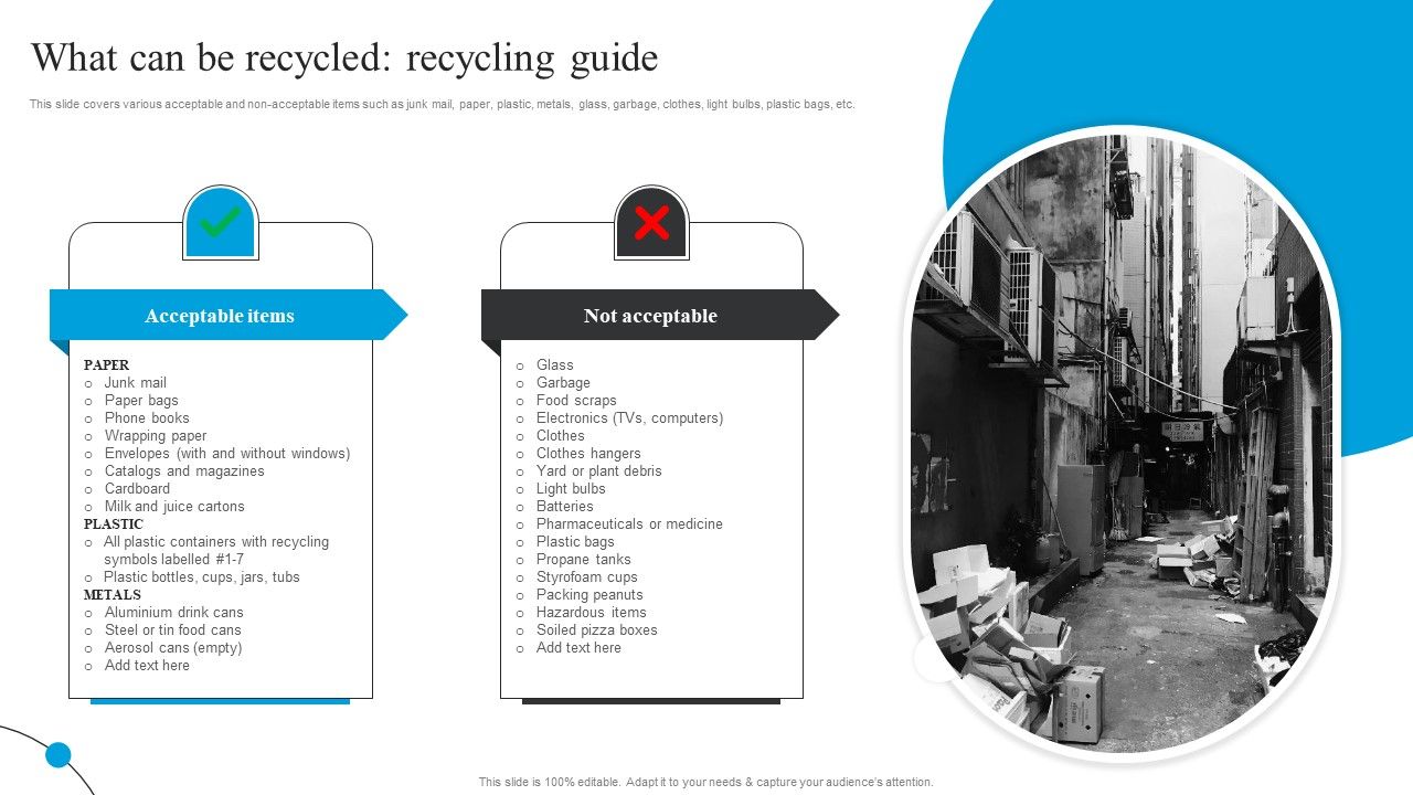 What Can Be Recycled Recycling Guide Waste Disposal Services Proposal