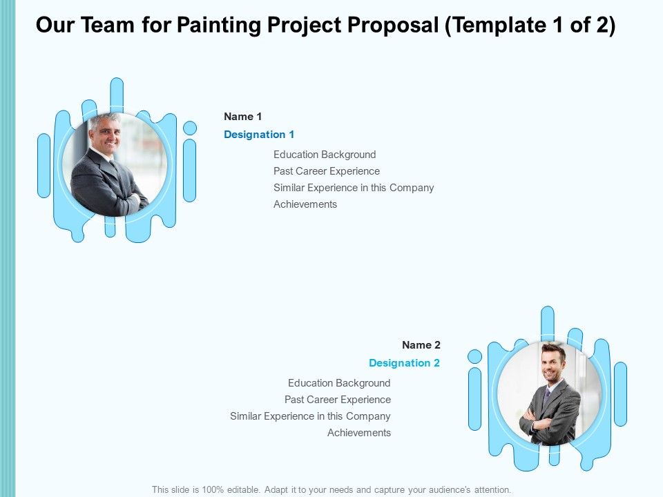Whitewash Service Our Team For Painting Project Proposal Teamwork Ppt