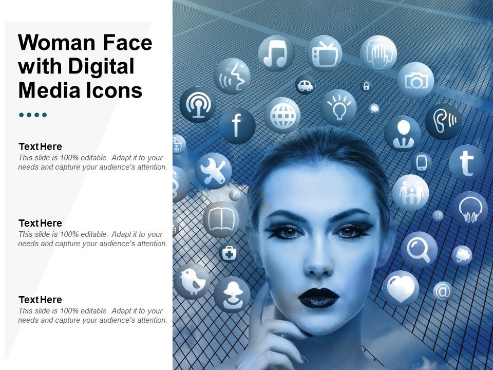 Woman_Face_With_Digital_Media_Icons_Ppt_PowerPoint_Presentation_Visual_Aids_Pictures_Slide_1.jpg