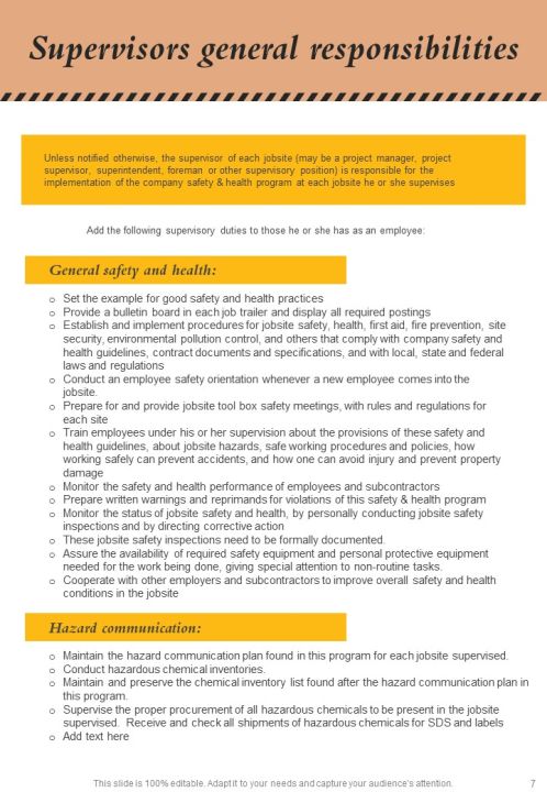 Workforce Safety Program Training Handbook Slide07