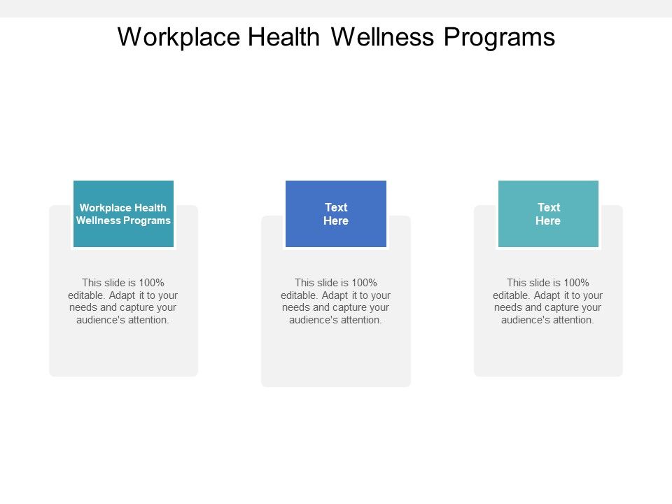 Workplace Health Wellness Programs Ppt PowerPoint Presentation