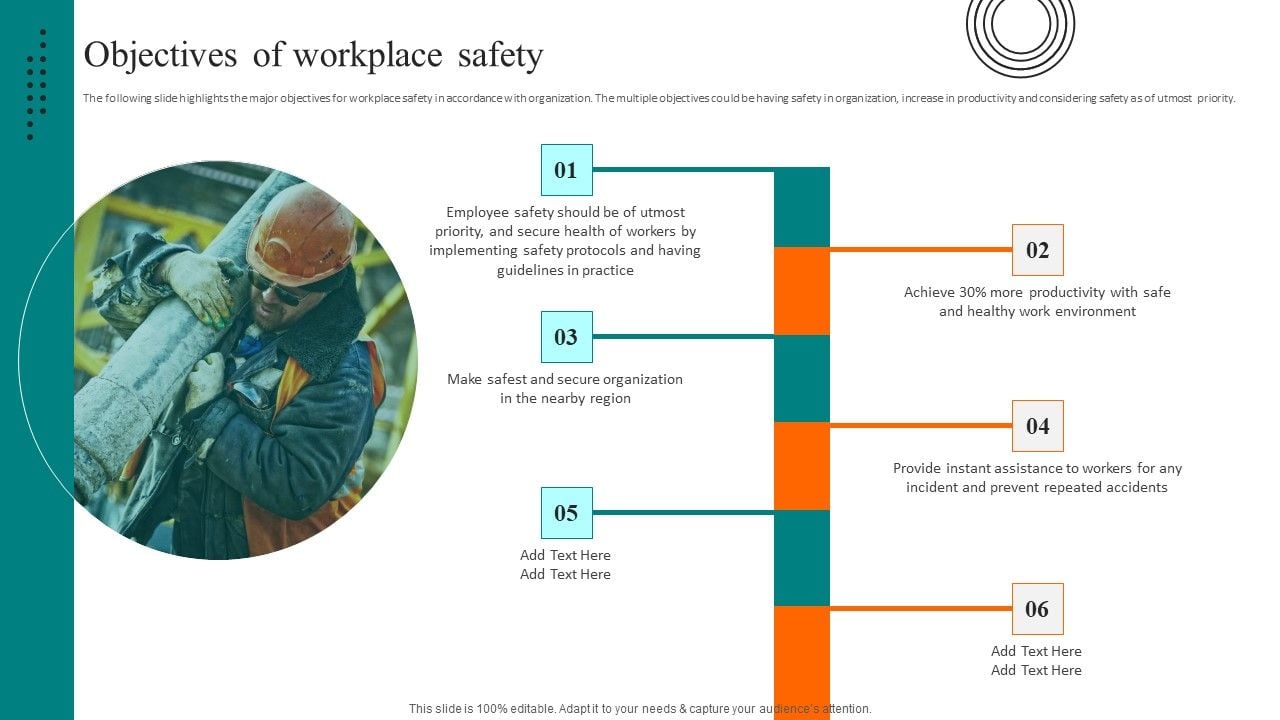 Workplace Safety Best Practices Objectives Template PDF