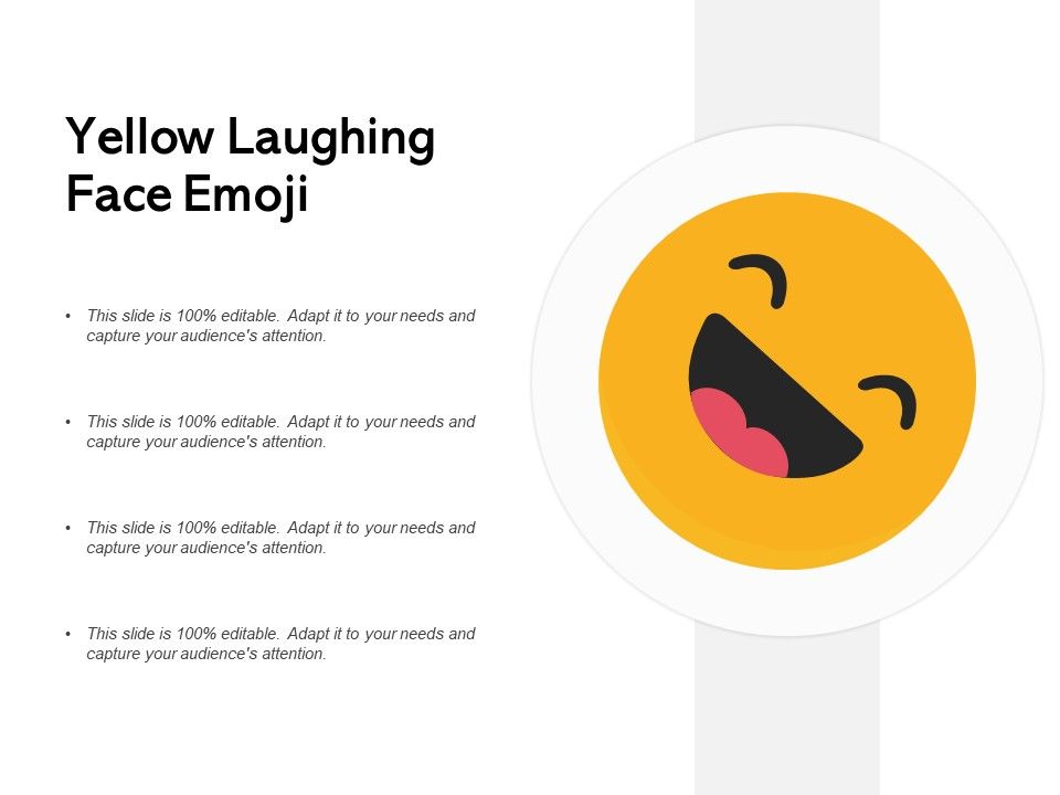 Yellow Laughing Face Emoji Ppt PowerPoint Presentation Ideas