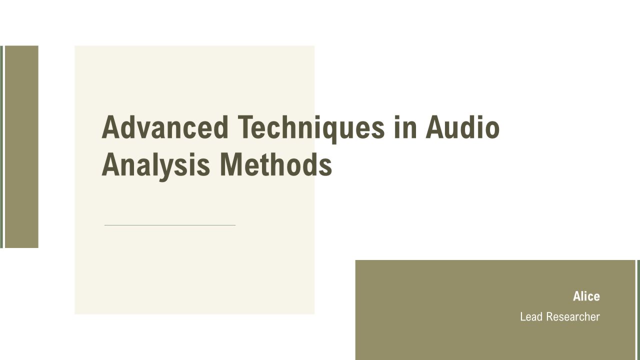 Advanced Techniques In Audio Analysis Methods PPT Graphics AT