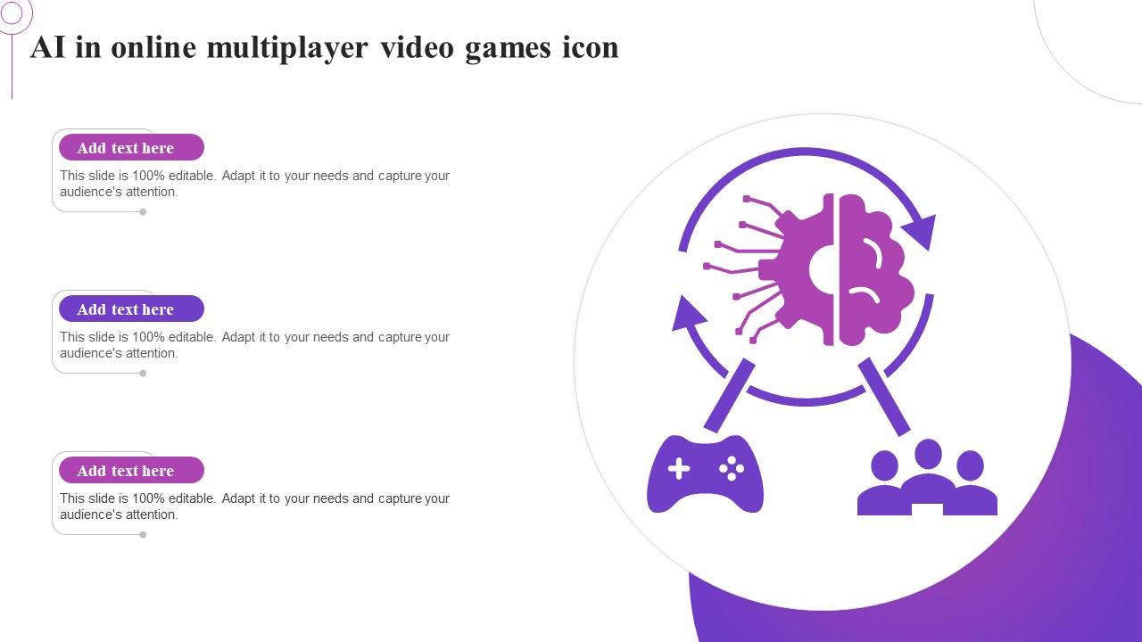 AI In Online Multiplayer Video Games Icon Sample Pdf