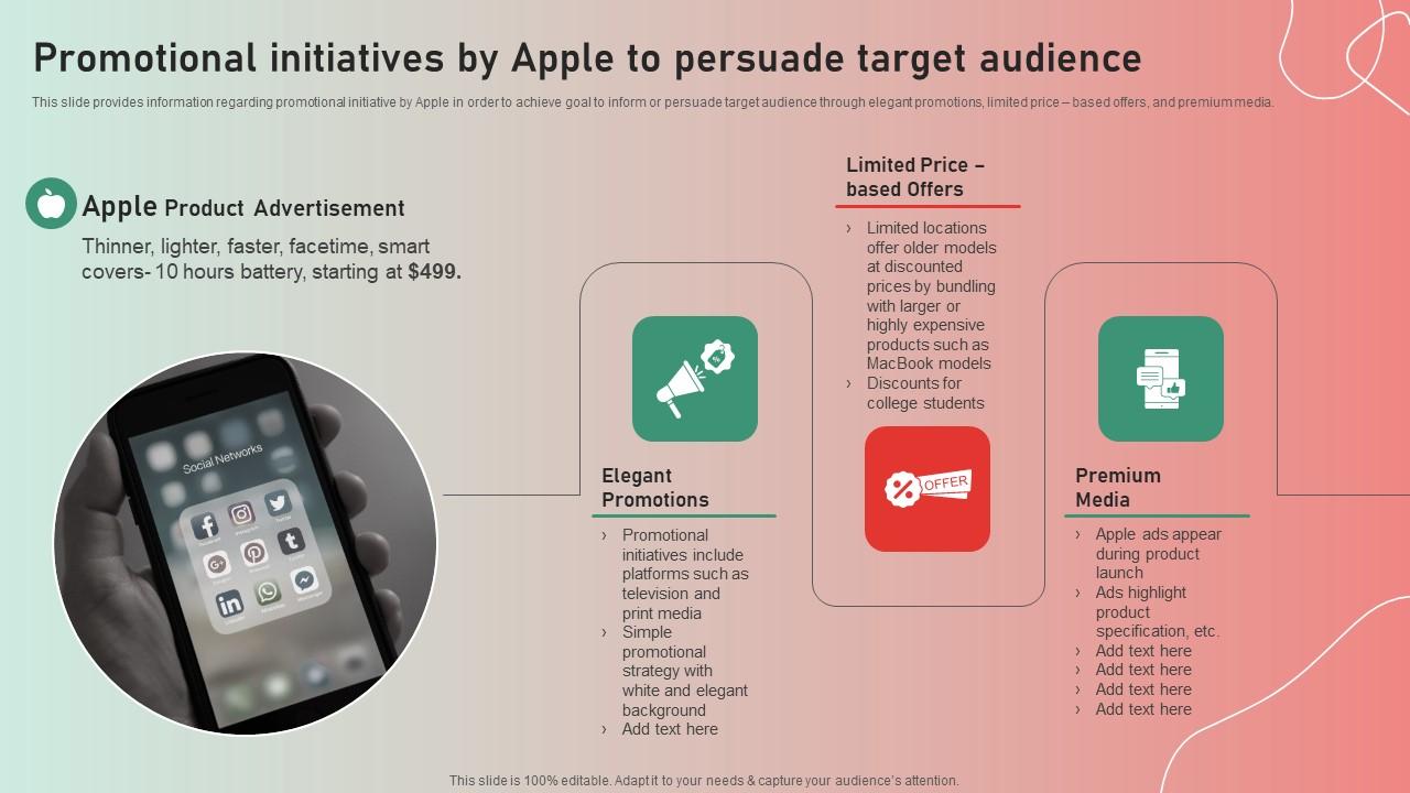Apple Brand Story Journey Of Iconic Enterprise Promotional Initiatives Apple Persuade Mockup Pdf