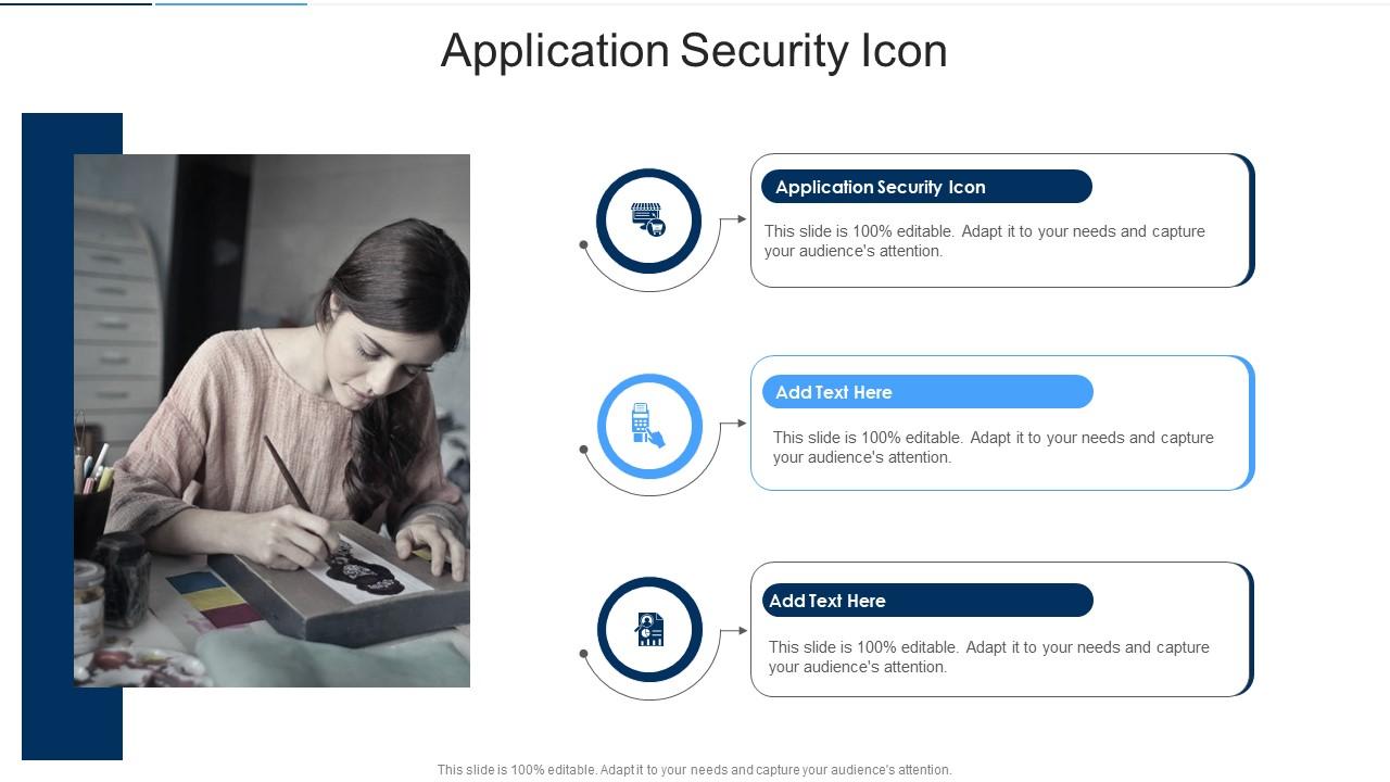 Application Security Icon In Powerpoint And Google Slides Cpb