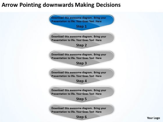 Arrow Pointing Downwards Making Decisions Business Process Flow Chart ...