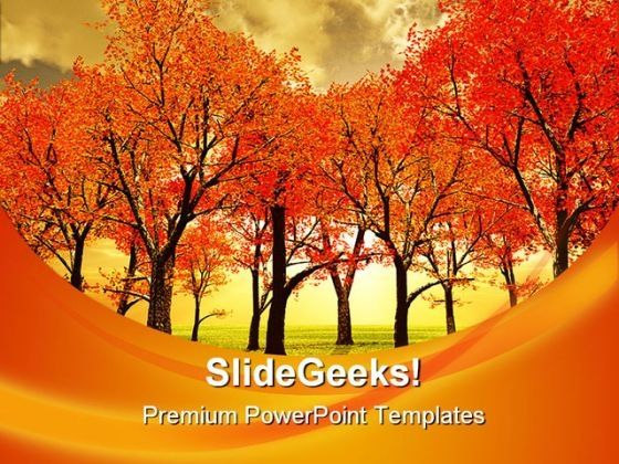 Autumn Forest Nature Powerpoint Template 1010 Autumn Forest Nature Powerpoint Template 1010