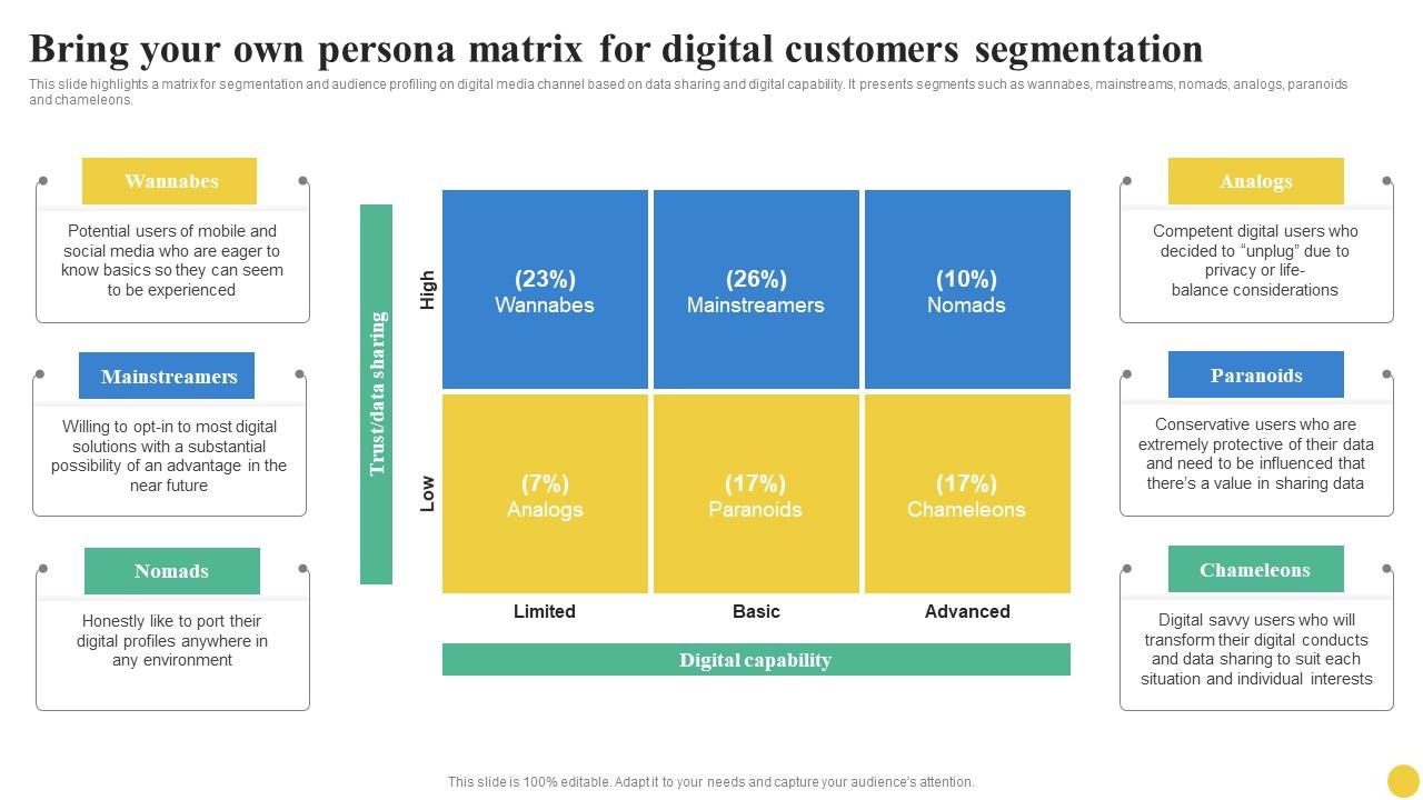 Bring Your Own Persona Matrix For Digital Customers User Segmentation