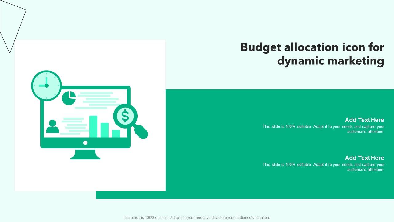 Budget Allocation Icon For Dynamic Marketing Download Pdf