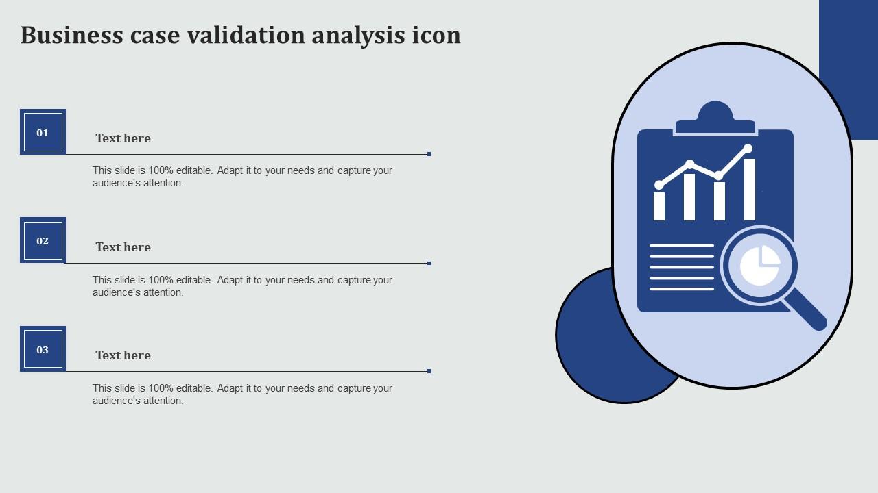Business Case Validation Analysis Icon Graphics Pdf