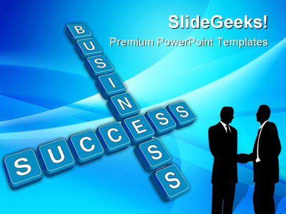 Business Concept Crossword Success PowerPoint Templates And PowerPoint