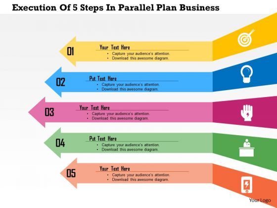 Business Diagram Five Arrows For Operations Management Presentation ...