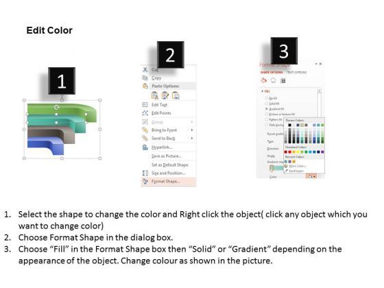 Business Diagram Four Colored Step Process With Text Representation ...