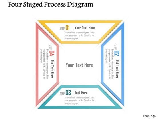 Business Diagram Four Staged Process Diagram Presentation Template