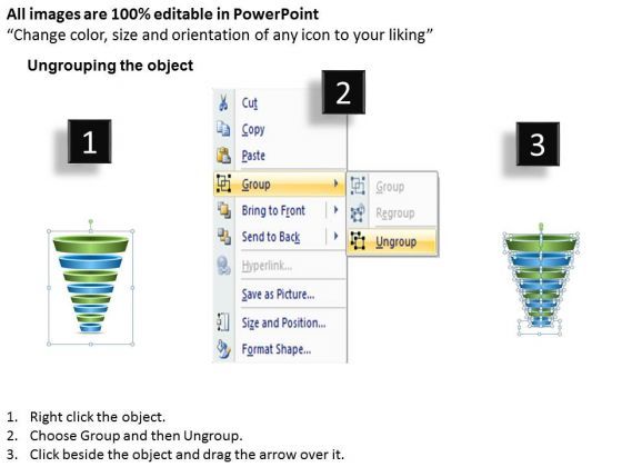 Business Diagram Funnel Process Diagram With 8 Stages Sales Diagram