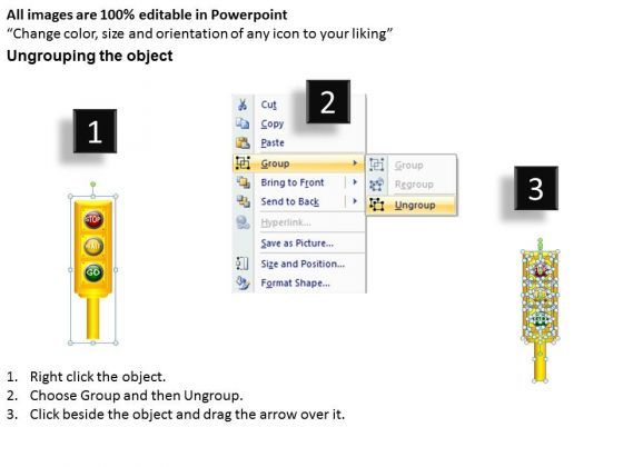 Business Diagram Traffic Lights Icons Business Framework Model