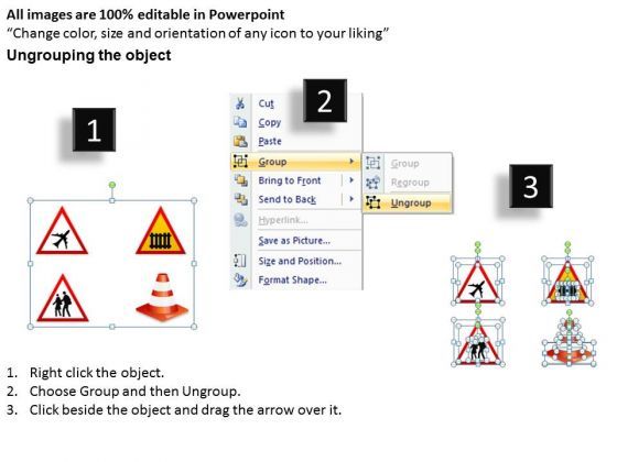 Business Finance Strategy Development Traffic Lights Icons Marketing Diagram
