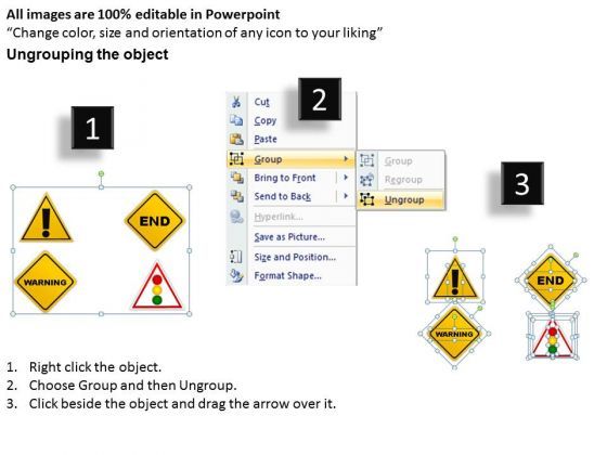 Business Framework Model Traffic Lights Icons Strategy Diagram