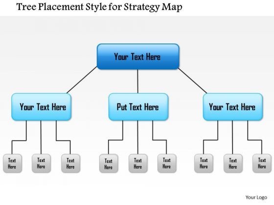 Business Framework Tree Placement Style For Strategy Map PowerPoint ...