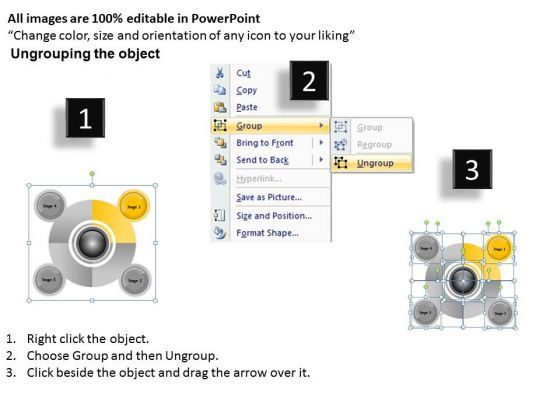 Business Life Cycle Diagram Implementation Of Plan 4 Stages PowerPoint Templates Slide02