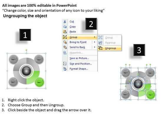 Business Life Cycle Diagram Implementation Of Plan 4 Stages Ppt PowerPoint Template Slide02