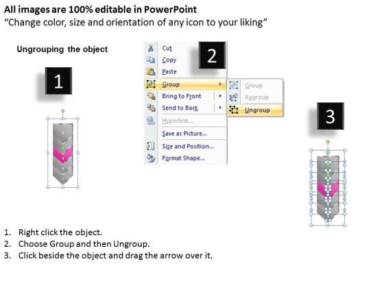 Business PowerPoint Template Arrow 5 Stages 1 Management Design