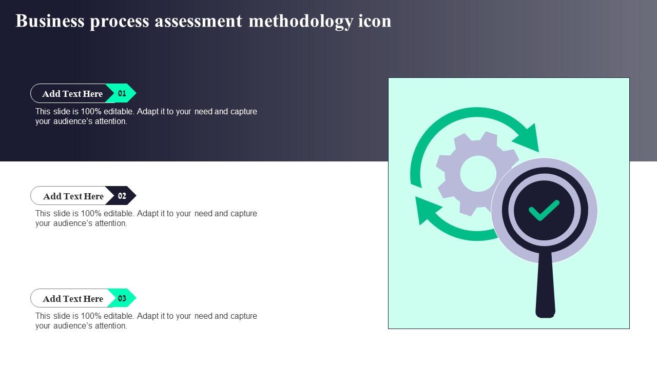 Business Process Assessment Methodology Icon Graphics Pdf