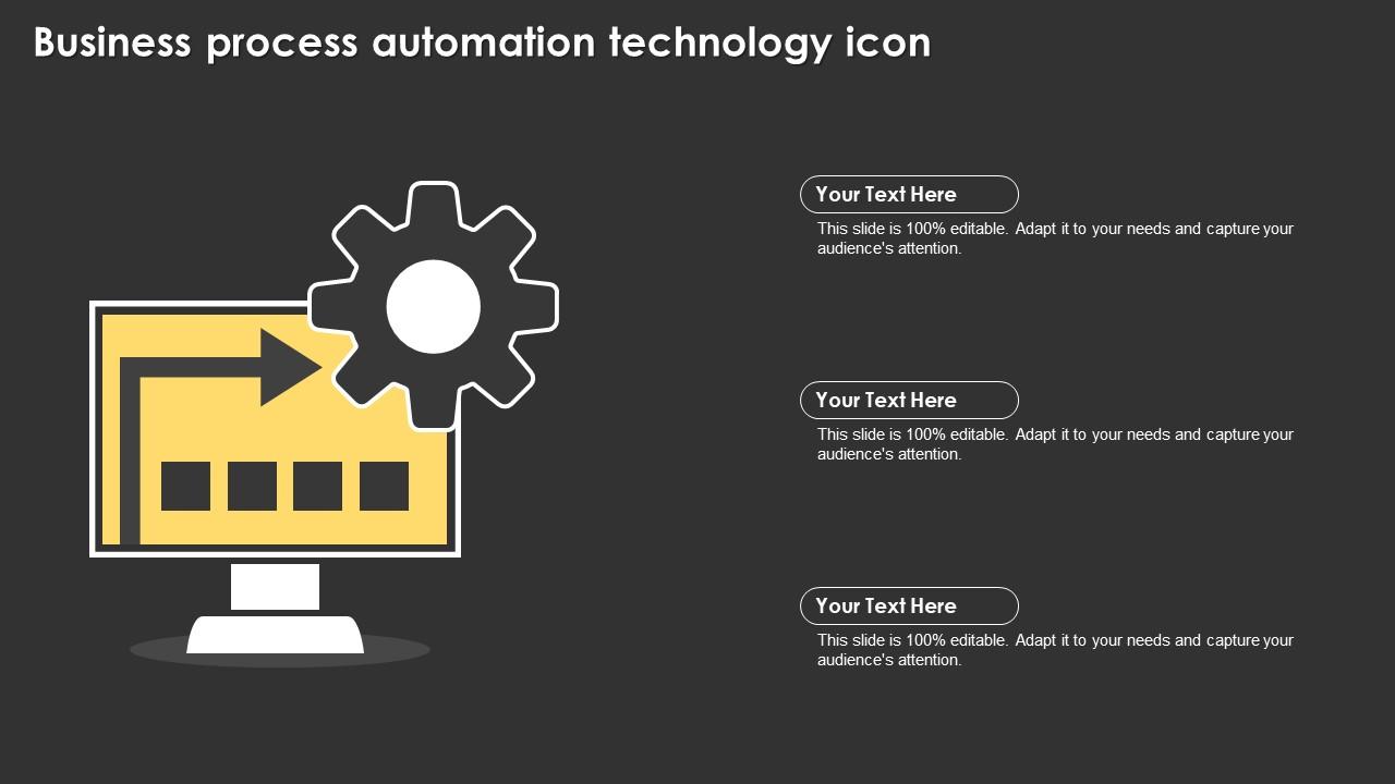 Business Process Automation Technology Icon Clipart Pdf