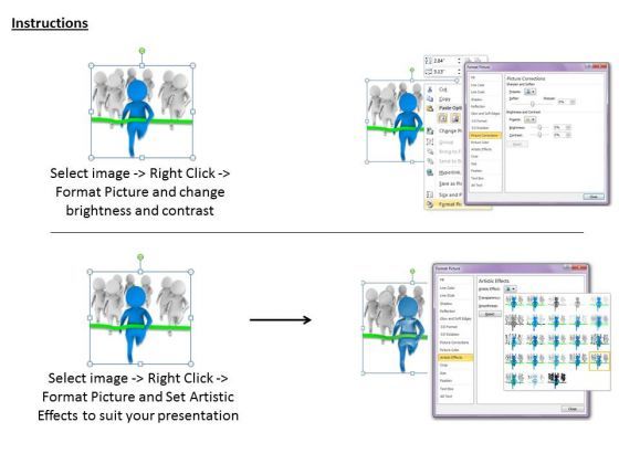 Business Strategy Planning 3d Man Winning The Race Character Models Slide03