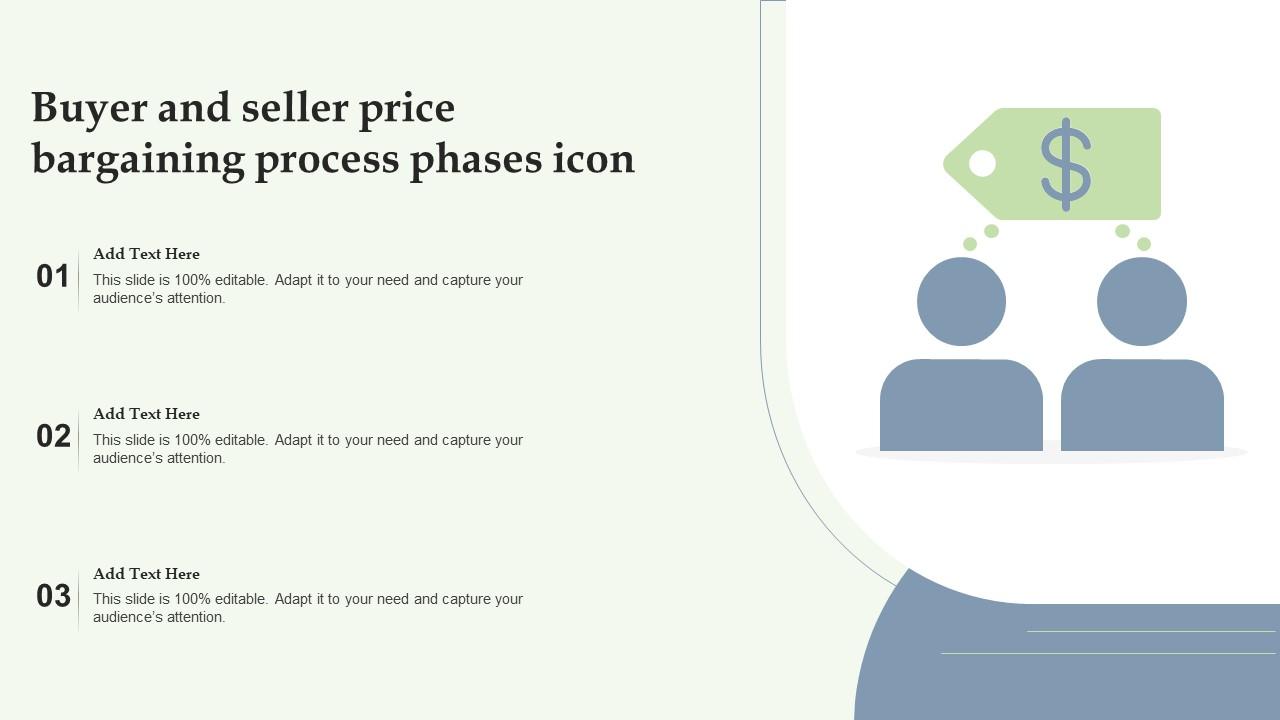 Buyer And Seller Price Bargaining Process Phases Icon Designs Pdf