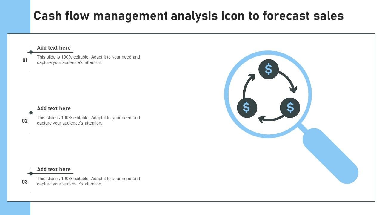 Cash Flow Management Analysis Icon To Forecast Sales Icons Pdf