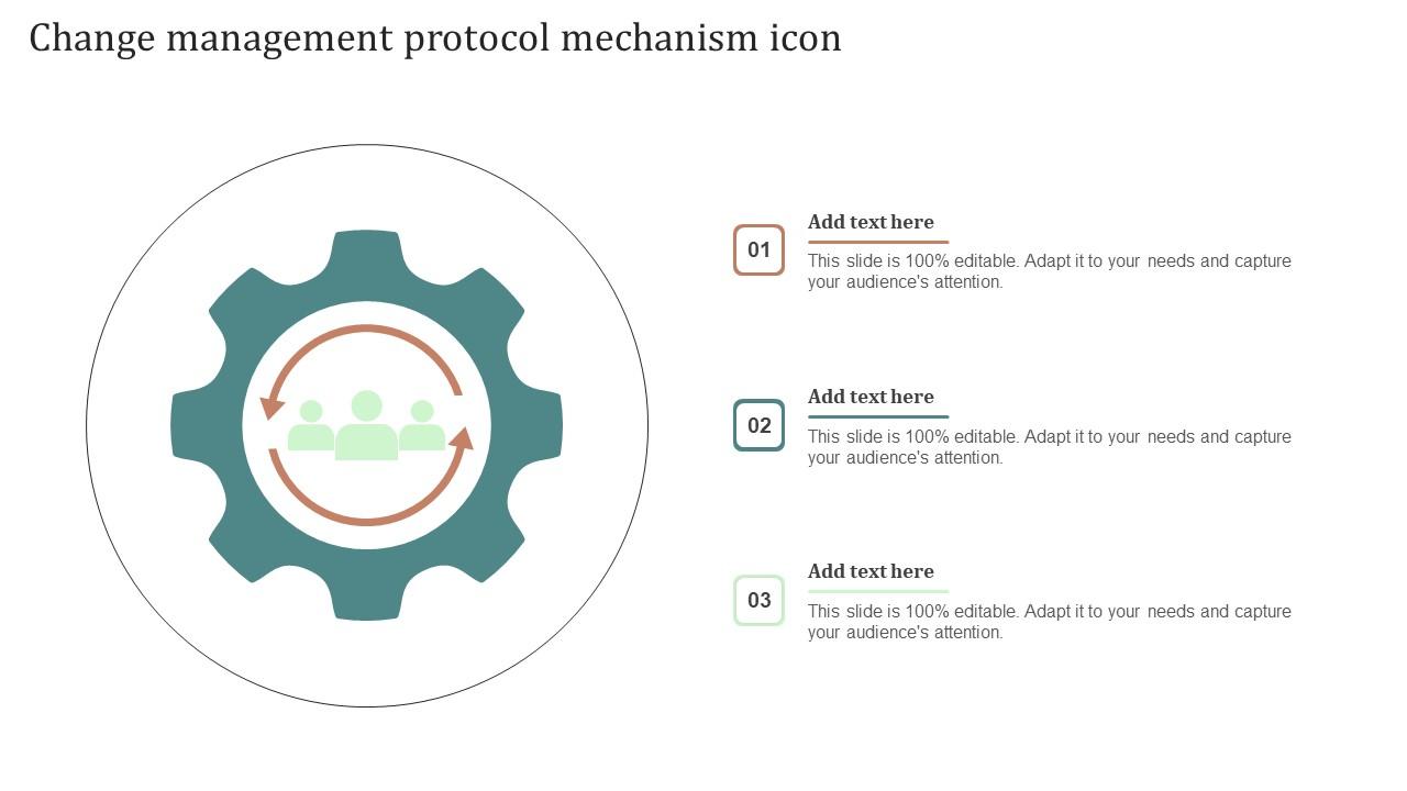 Change Management Protocol Mechanism Icon Ppt Outline Shapes Pdf