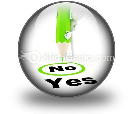 Choose Between Yes And No PowerPoint Icon C