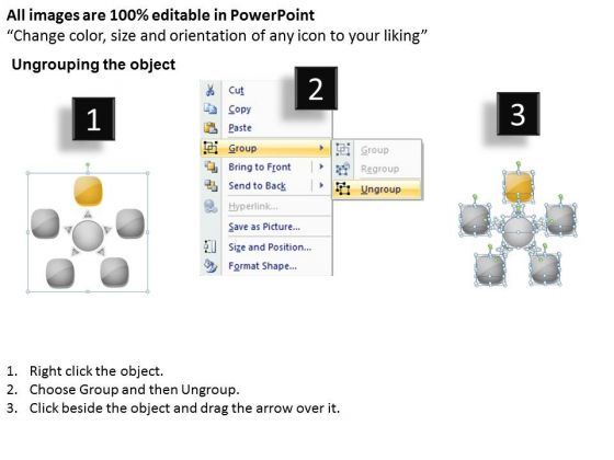 Circular Flow 5 Arrows Diverging Sequence Chart Cycle Process PowerPoint Slides Slide02