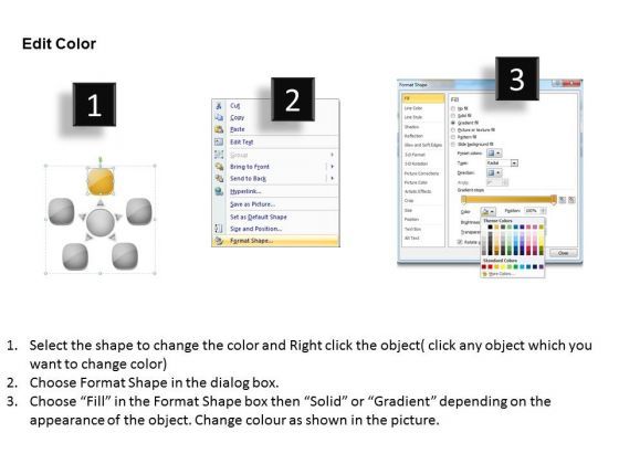 Circular Flow 5 Arrows Diverging Sequence Chart Cycle Process PowerPoint Slides Slide03